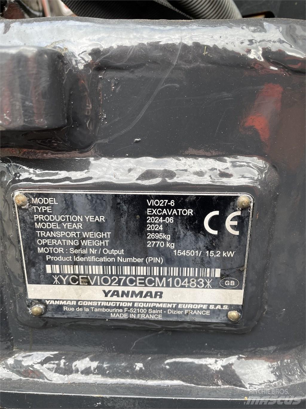 Yanmar Vio 27 Mini bageri < 7t