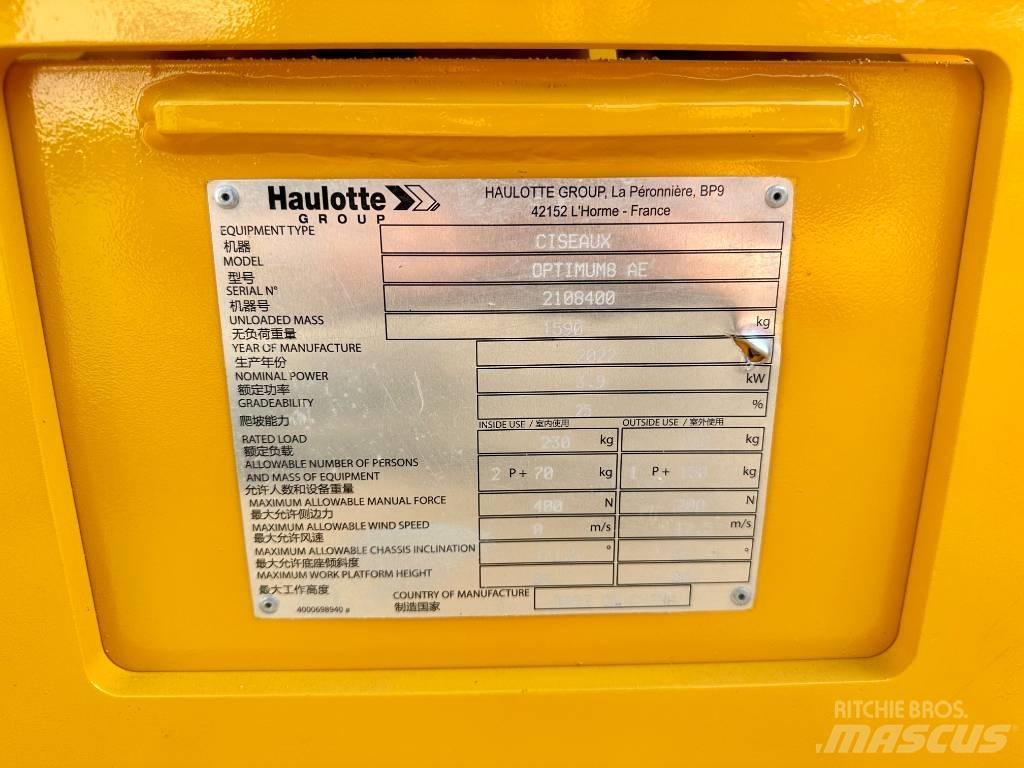 Haulotte OPTIMUM 8 Makazaste platforme