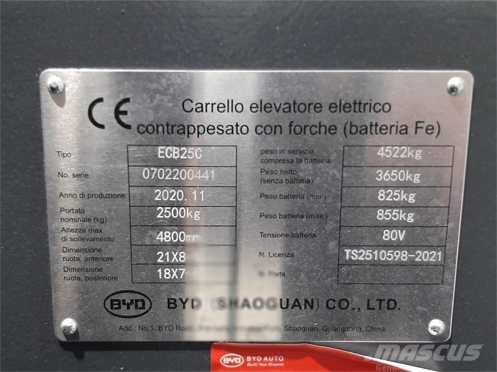 BYD ECB25C Električni viljuškari