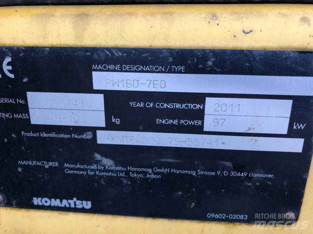 Komatsu PW160-7E0 Bageri točkaši