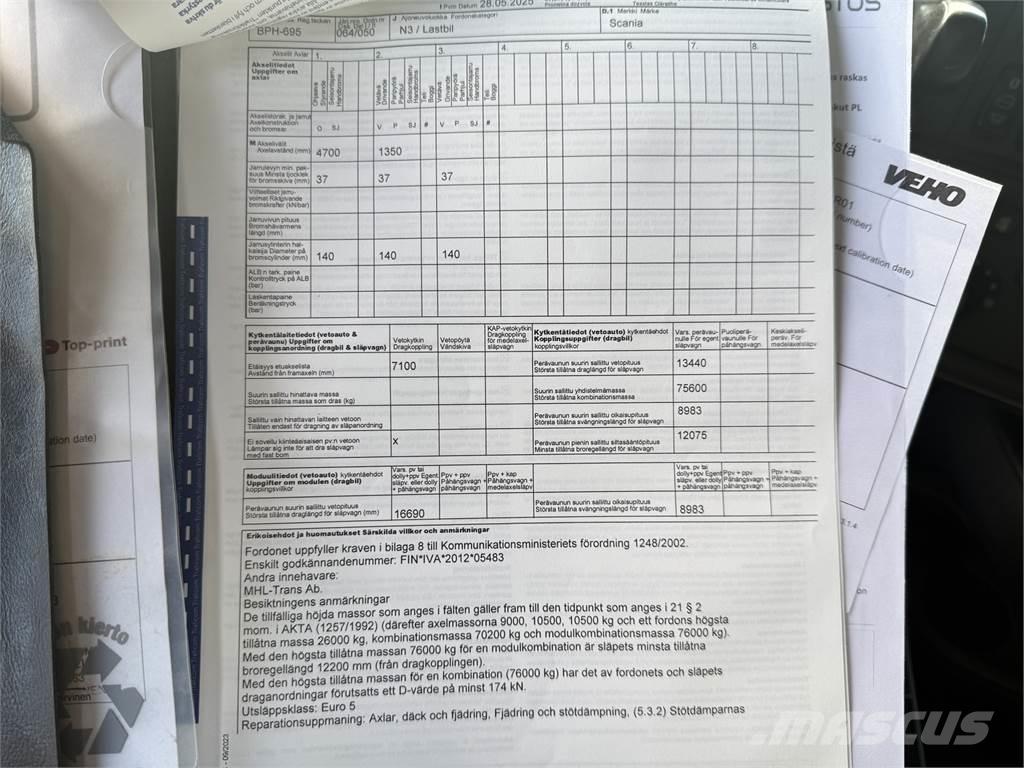 Scania R620 6X4 Rol kiper kamioni sa kukom za podizanje tereta