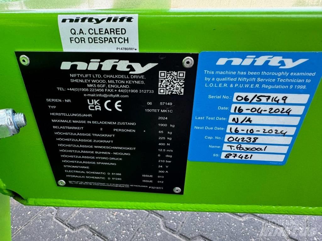 Niftylift 150 TET Vučne prikolice se podiznom košarom
