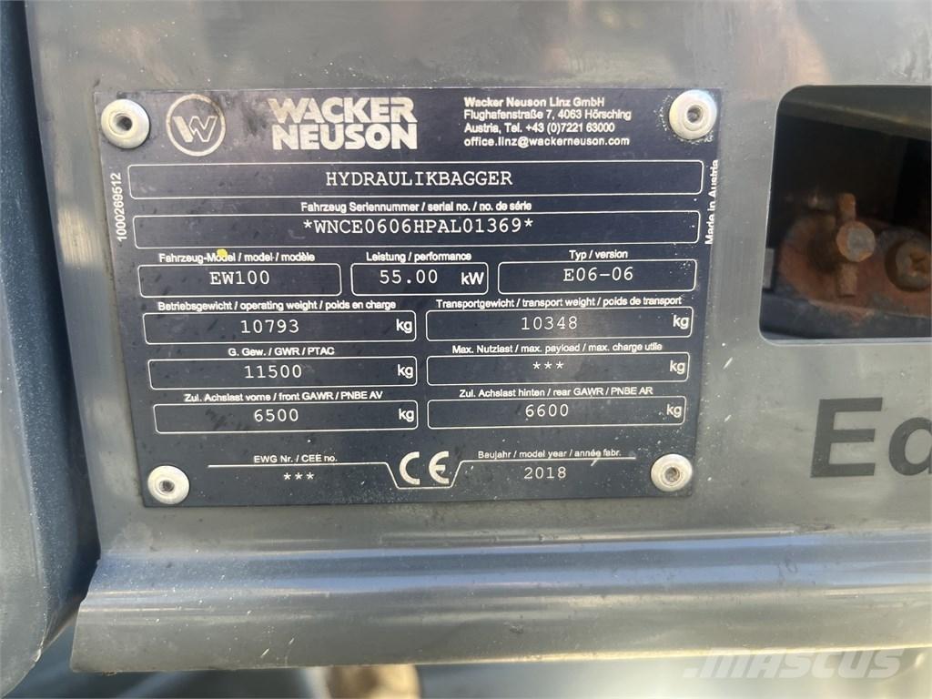 Wacker Neuson EW 100 Bageri točkaši