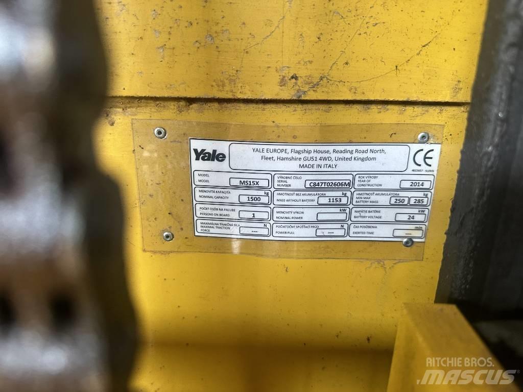 Yale ms15x Ručni električni viljuškar