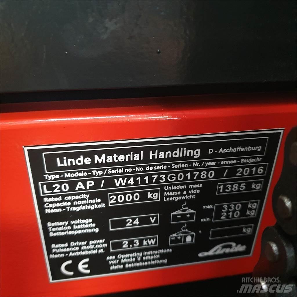 Linde L20APi Ručni električni viljuškar