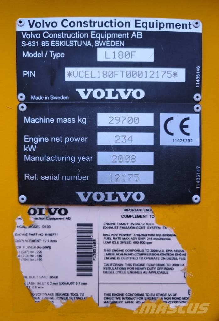 Volvo L 180 F Utovarivači na točkove