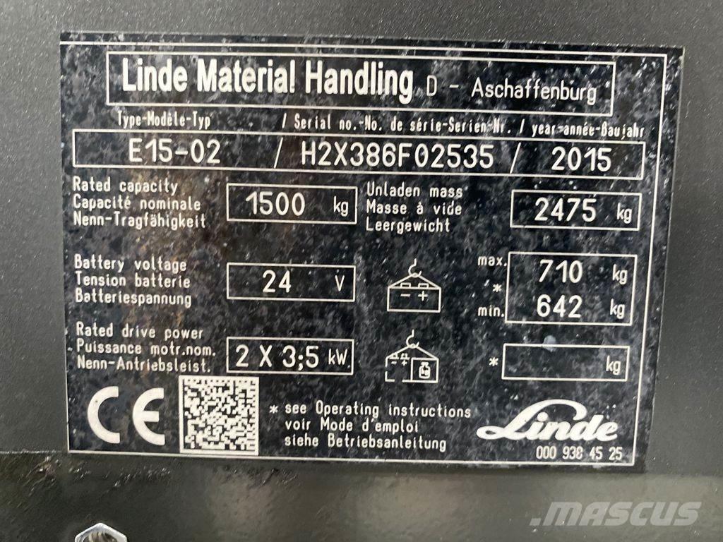 Linde E15-02 Električni viljuškari