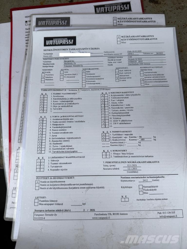 SkyJack SJ 9241 Makazaste platforme