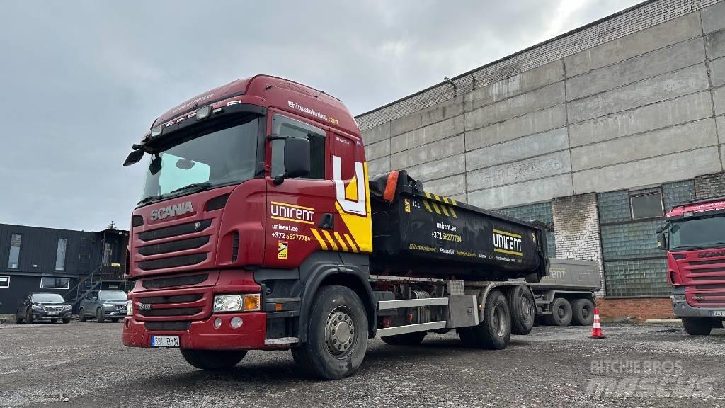 Scania R 480 Rol kiper kamioni sa kukom za podizanje tereta