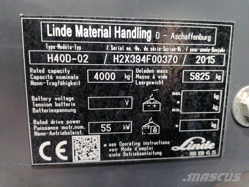 Linde H40D-02 Dizelski viljuškari