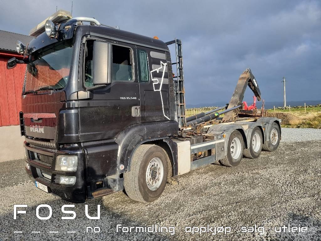 MAN TGS 35.540 Rol kiper kamioni sa kukom za podizanje tereta