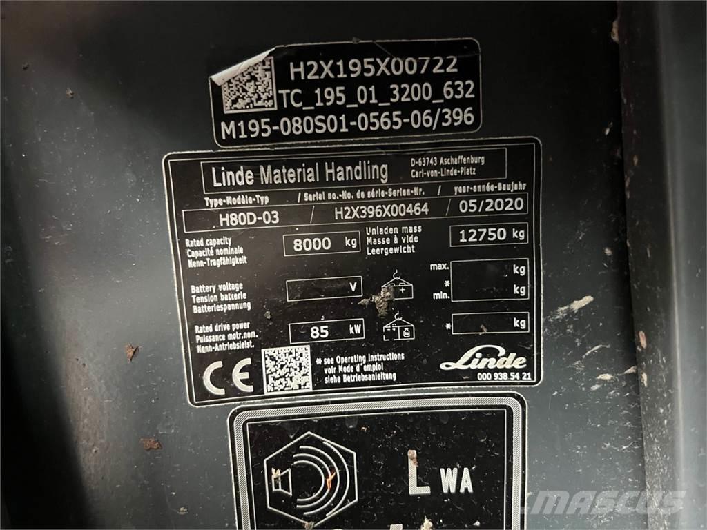 Linde H80D-03 Dizelski viljuškari