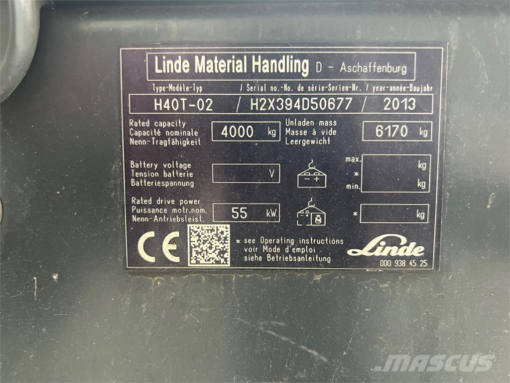 Linde H40T-02 Plinski viljuškari