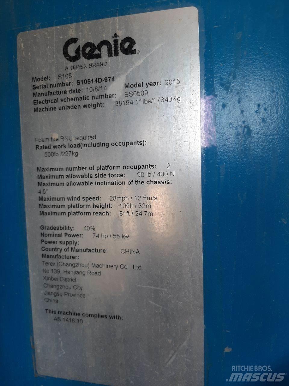 Genie S105 Teleskopske podizne platforme
