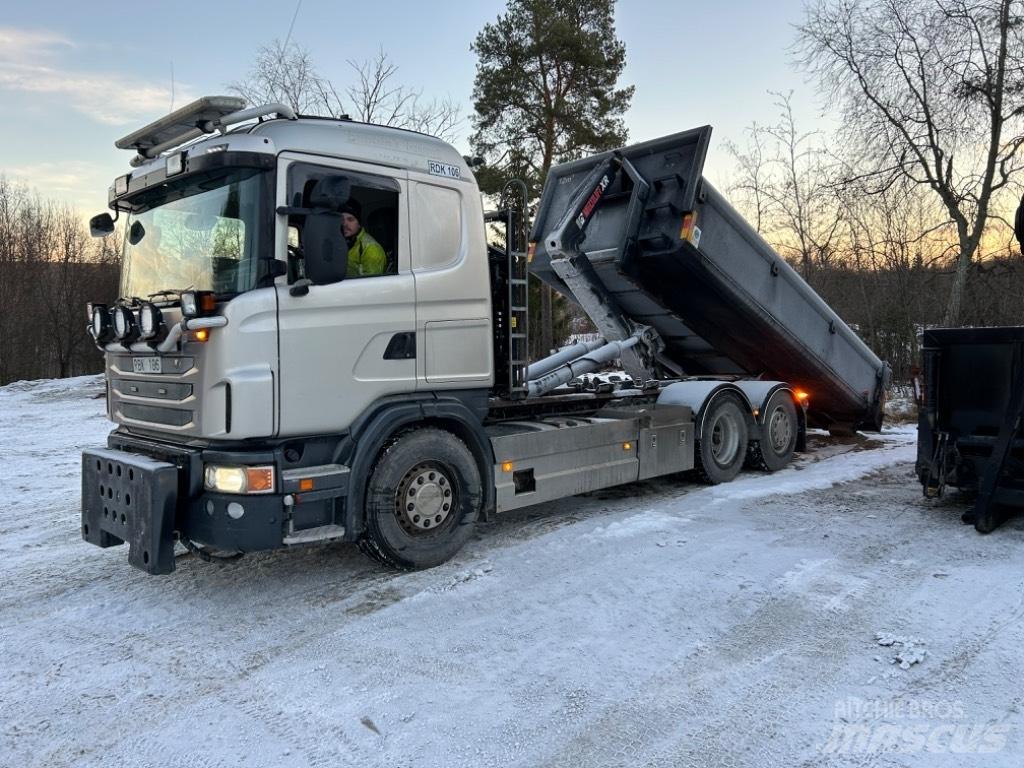 Scania G 480 Rol kiper kamioni sa kukom za podizanje tereta
