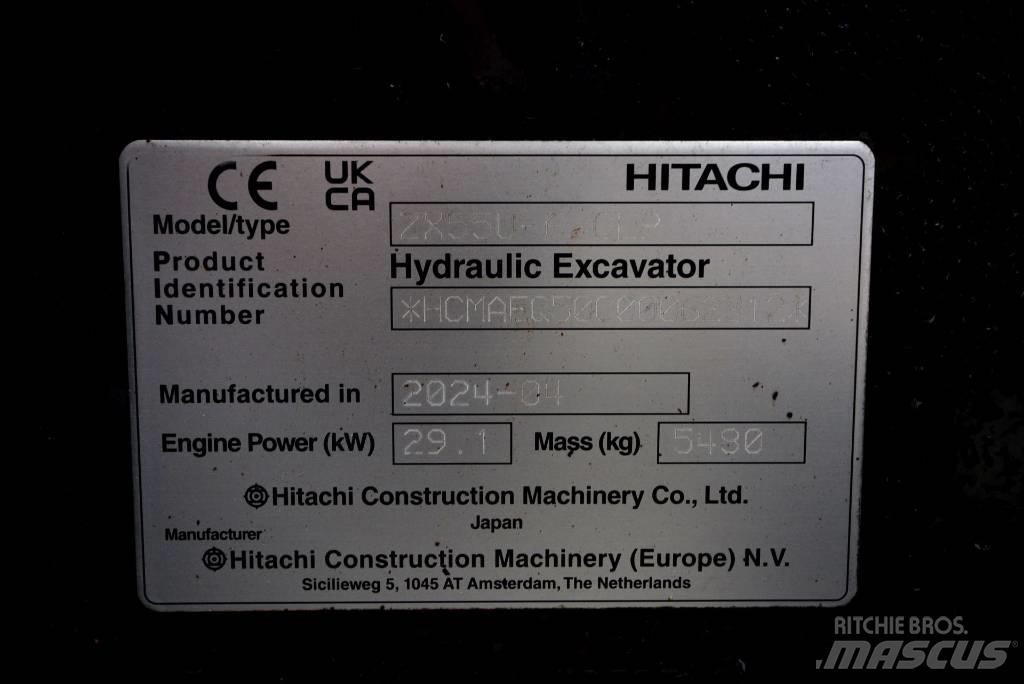 Hitachi ZX 55 U-6P Mini bageri < 7t