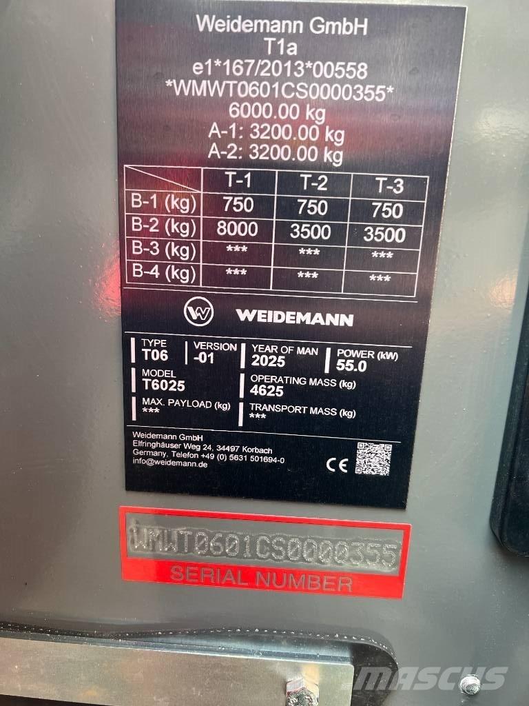 Weidemann T6025 Teleskopski utovarivači točkaši