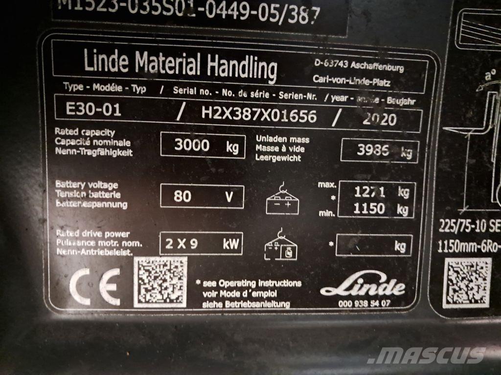 Linde E30-01 Električni viljuškari