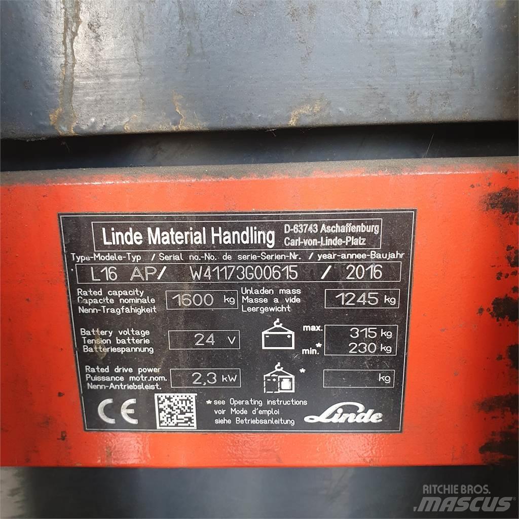 Linde L16AP Ručni električni viljuškar