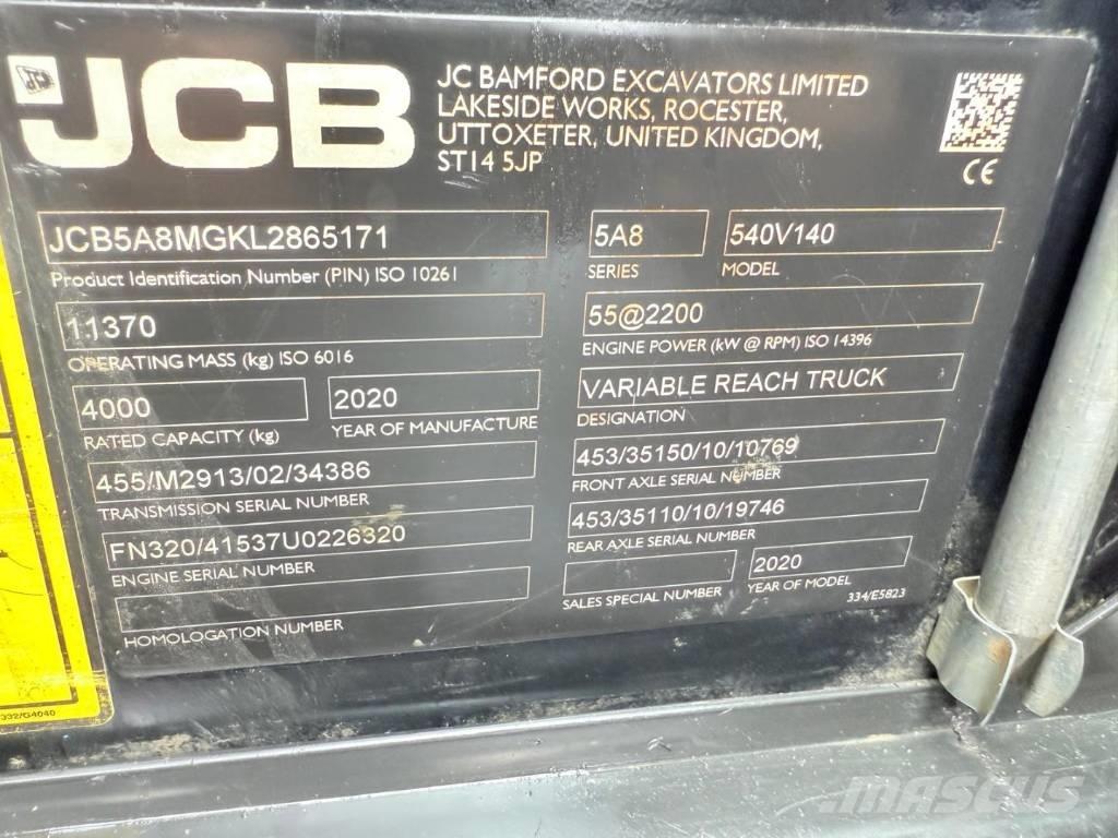 JCB 540-140 Teleskopski viljuškari
