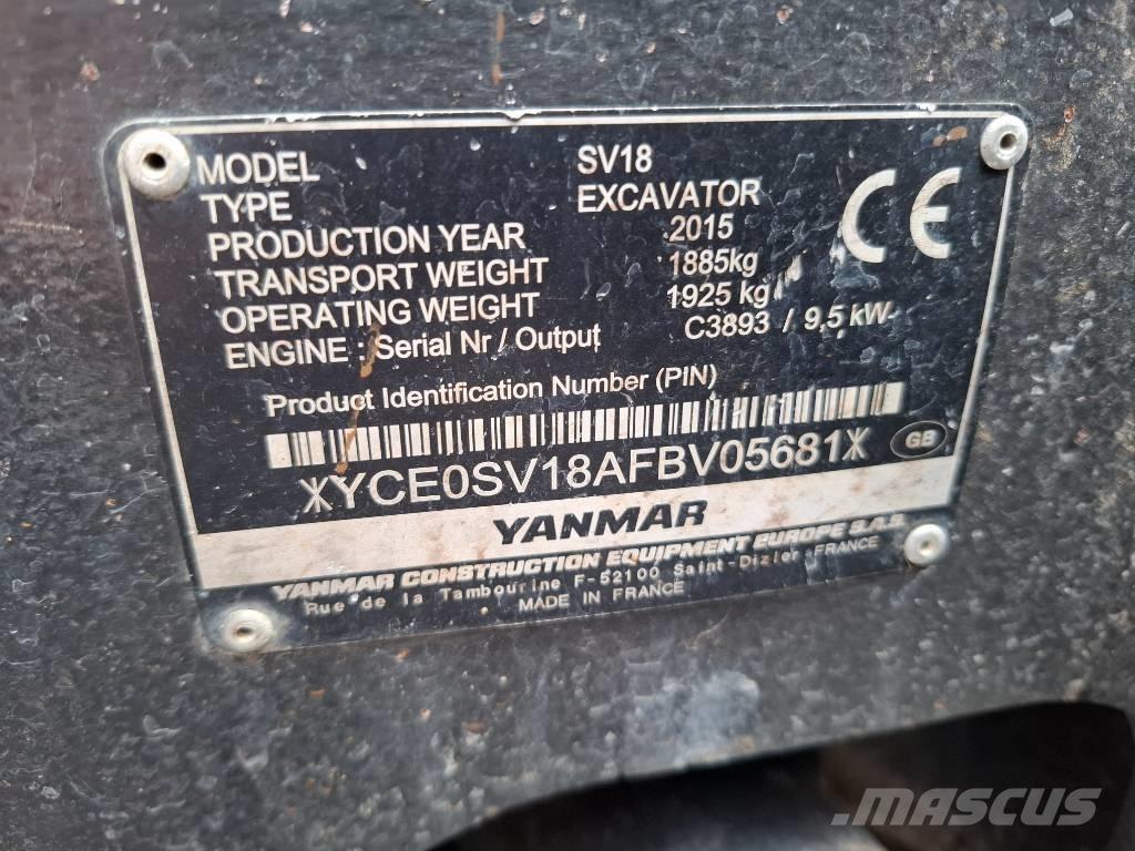 Yanmar SV 18 Mini bageri < 7t