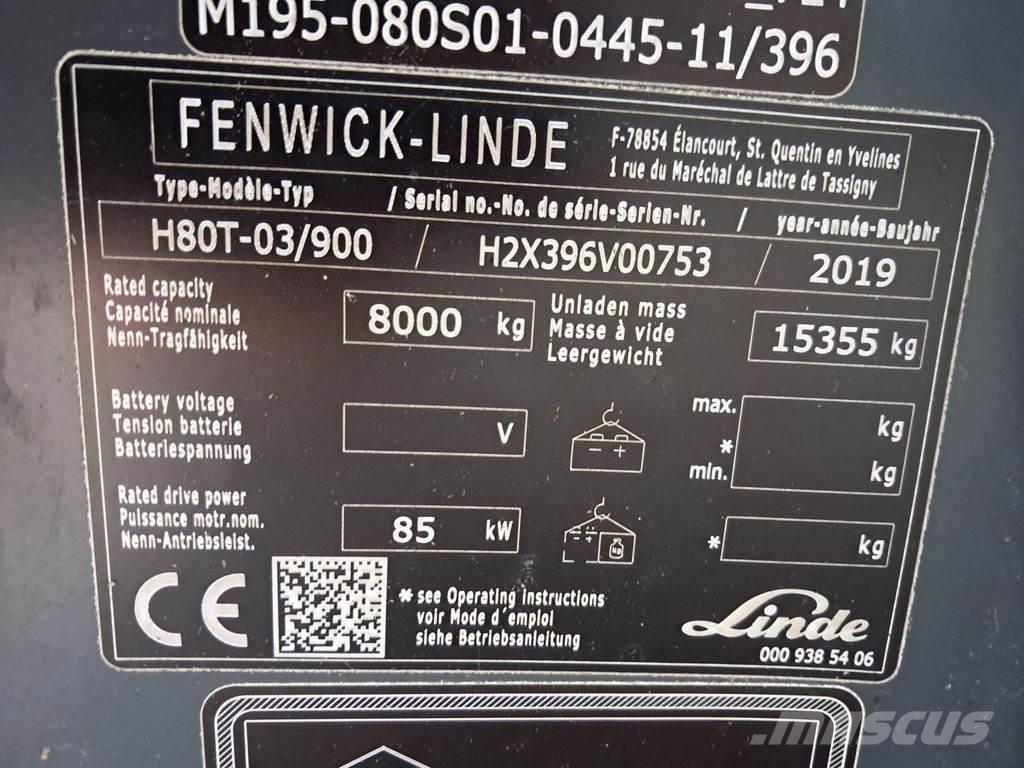 Linde H80T/03-900 Plinski viljuškari