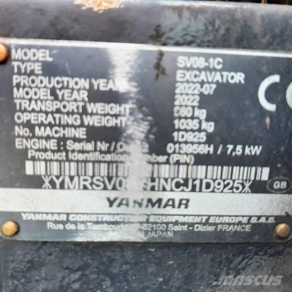 Yanmar SV 08 Mini bageri < 7t