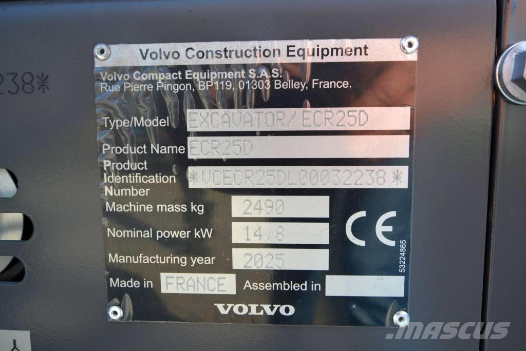 Volvo ECR 25 D Mini bageri < 7t