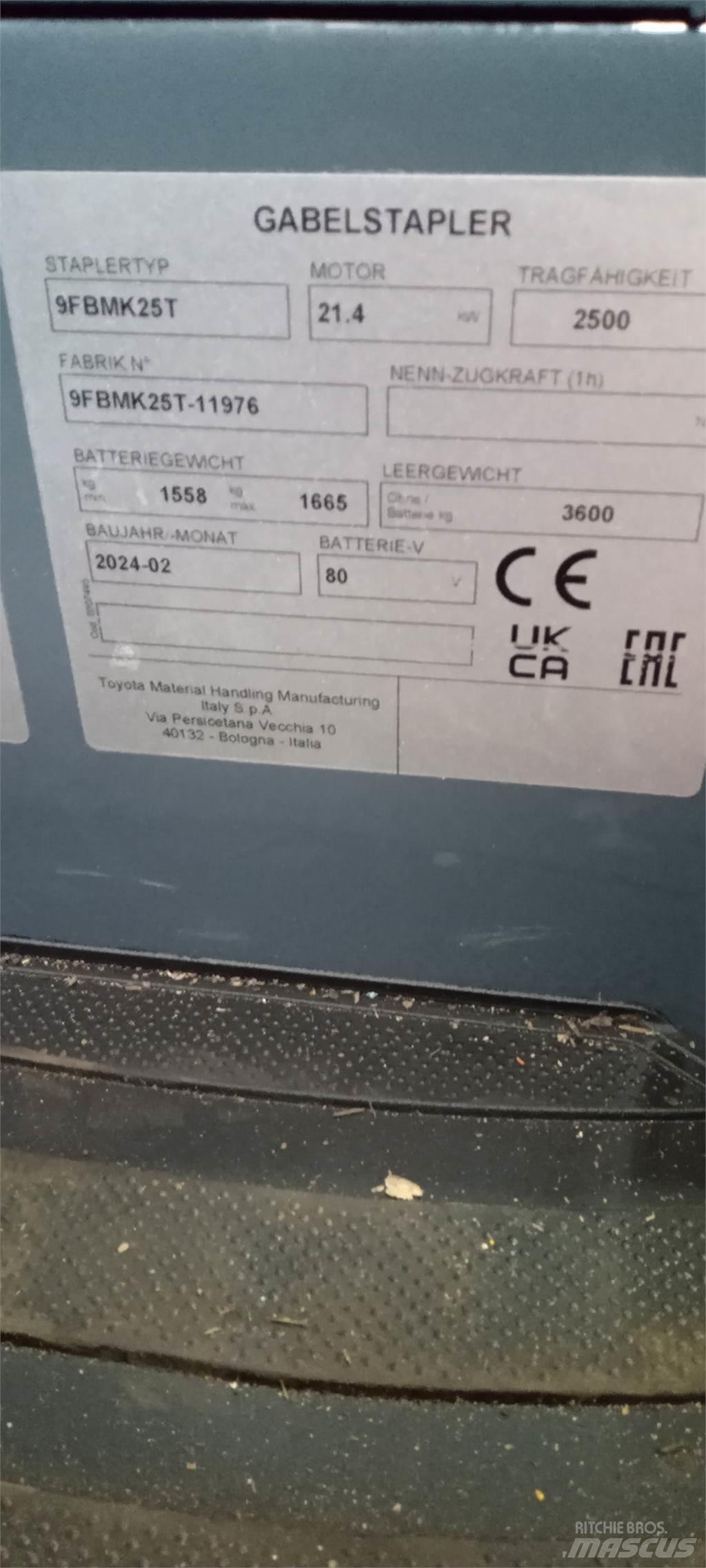 Toyota 9FBMK25T Električni viljuškari