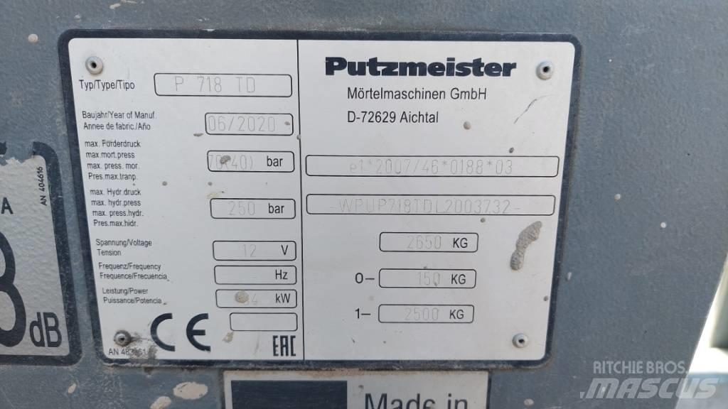 Putzmeister P 718 TD Kamionske beton pumpe
