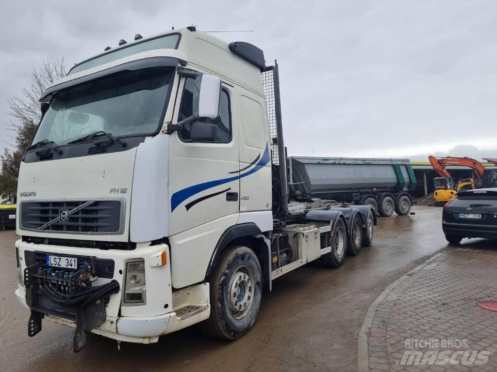 Volvo FH 12 Rol kiper kamioni sa kukom za podizanje tereta