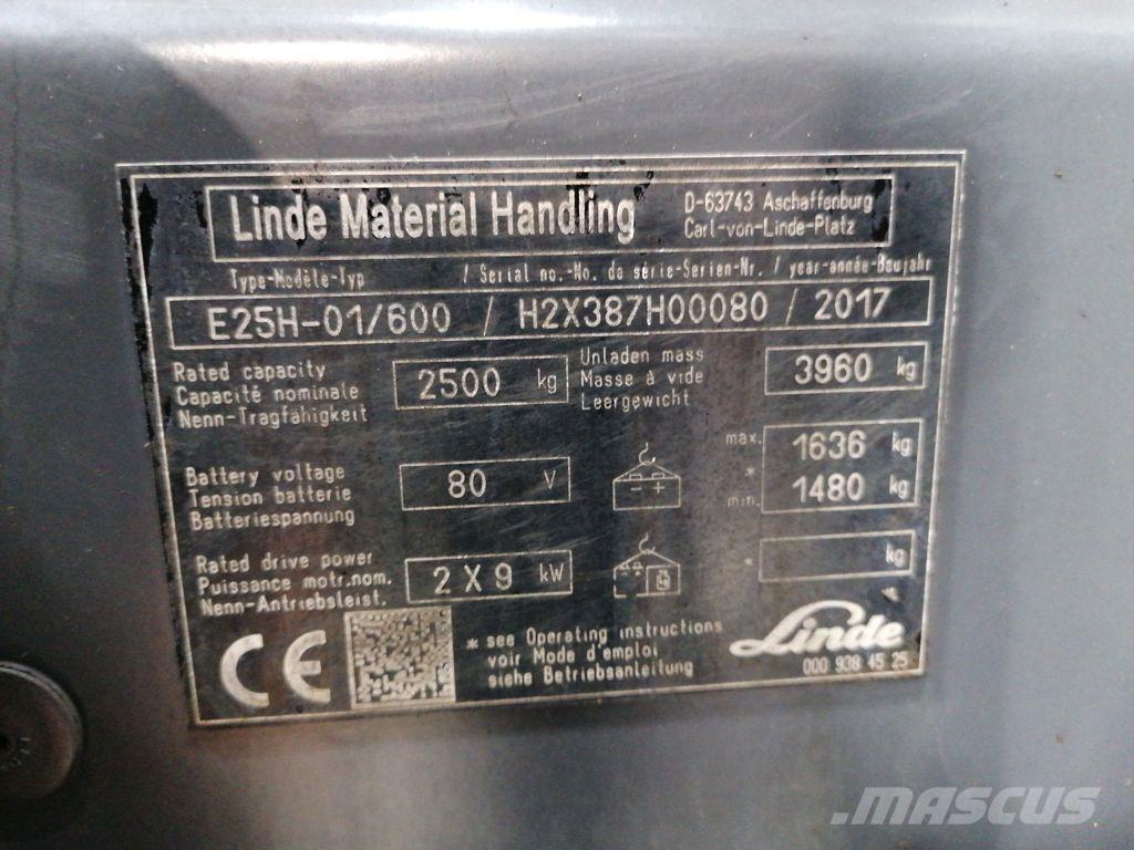 Linde E25H-01/600 Električni viljuškari