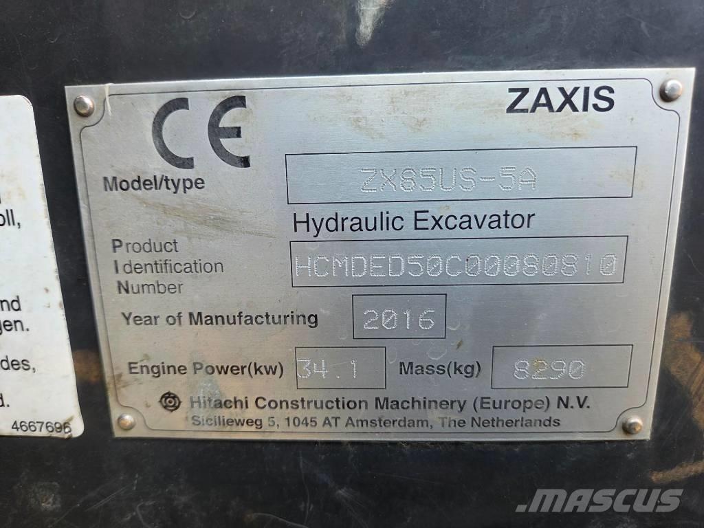 Hitachi ZX 85 US-5 A Midi bageri 7t – 12t