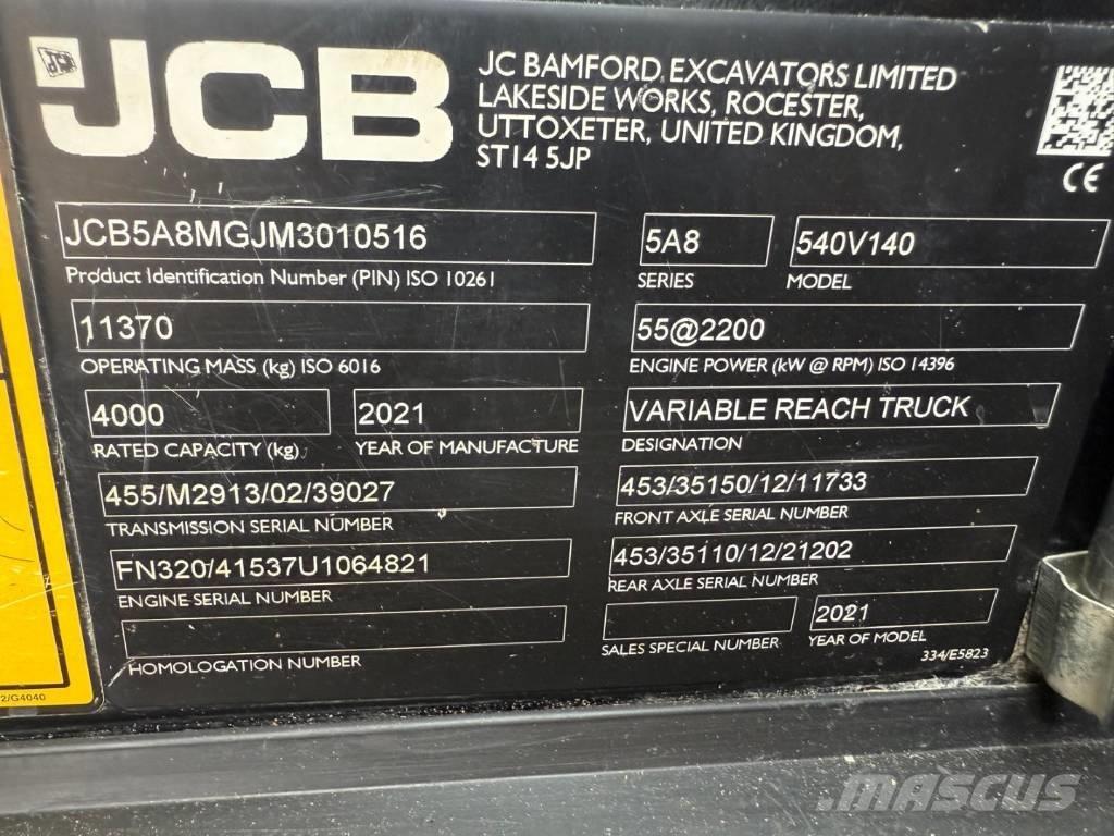JCB 540-140 Teleskopski viljuškari