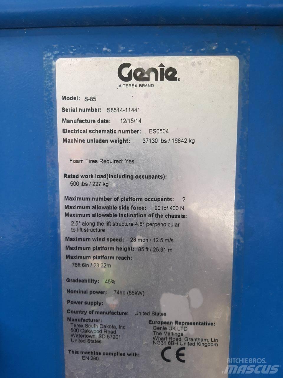 Genie S85 Teleskopske podizne platforme