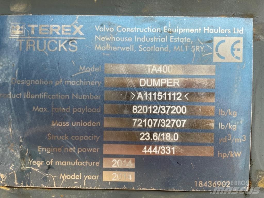 Terex TA 400 Zglobni damperi