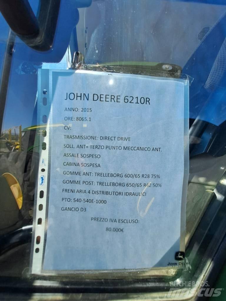 John Deere 6210 R Traktori