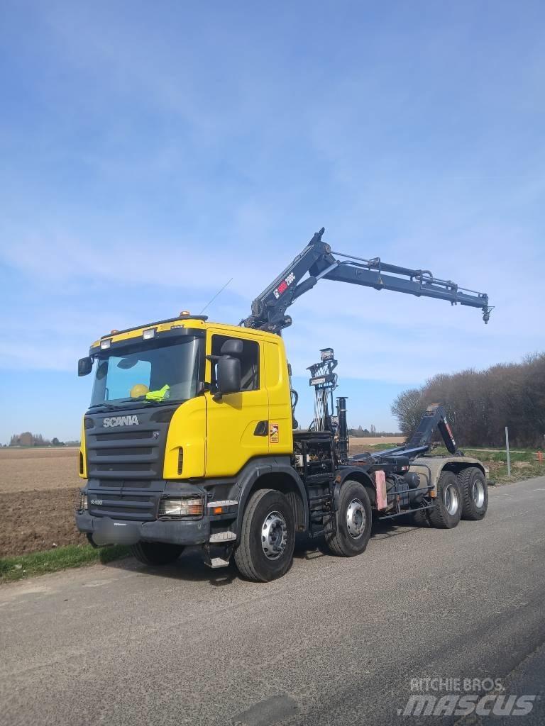 Scania R 420 Rol kiper kamioni sa kukom za podizanje tereta