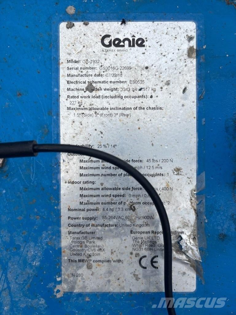 Genie GS 1932 Makazaste platforme