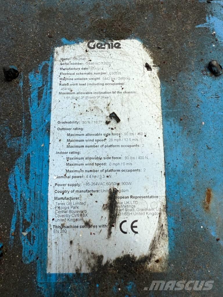 Genie GS2646 Makazaste platforme