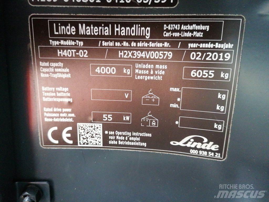 Linde H40T-02 Plinski viljuškari