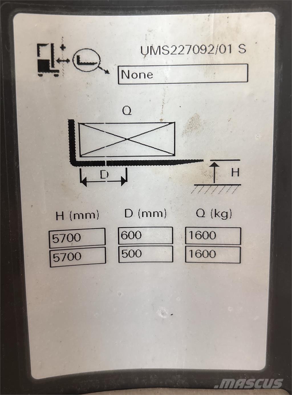 Atlet UMS160 Viljuškari sa pomičnim stupom