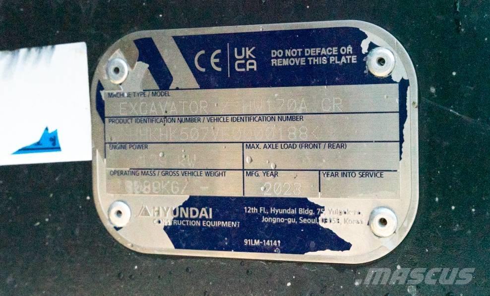 Hyundai HW 170 ACR Bageri točkaši