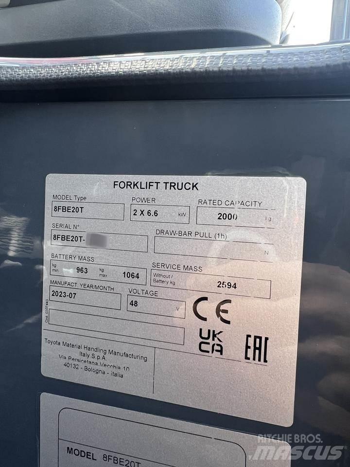 Toyota 8FBE20T Električni viljuškari