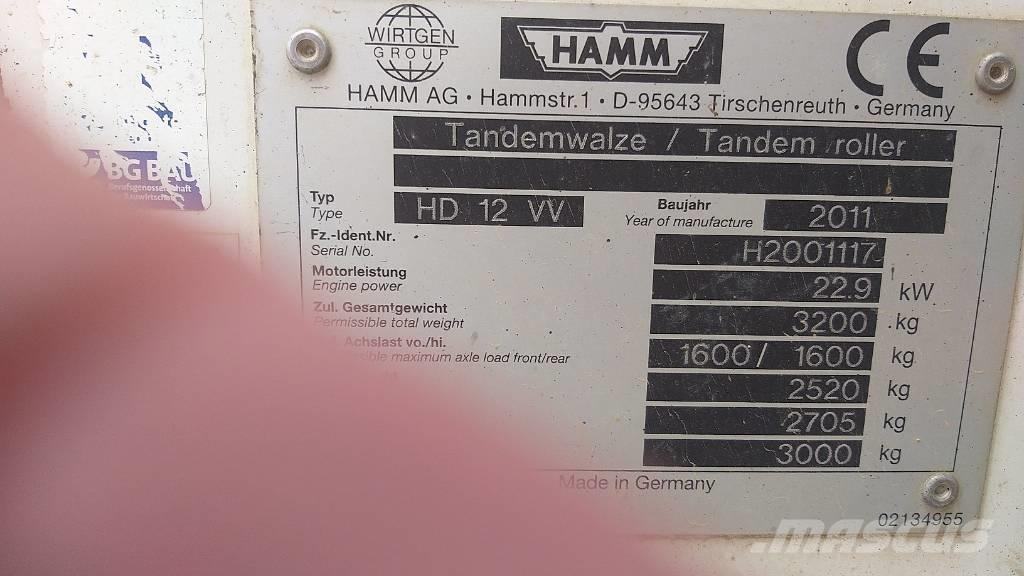 Hamm HD 12 VV Valjci sa duplim bubnjem