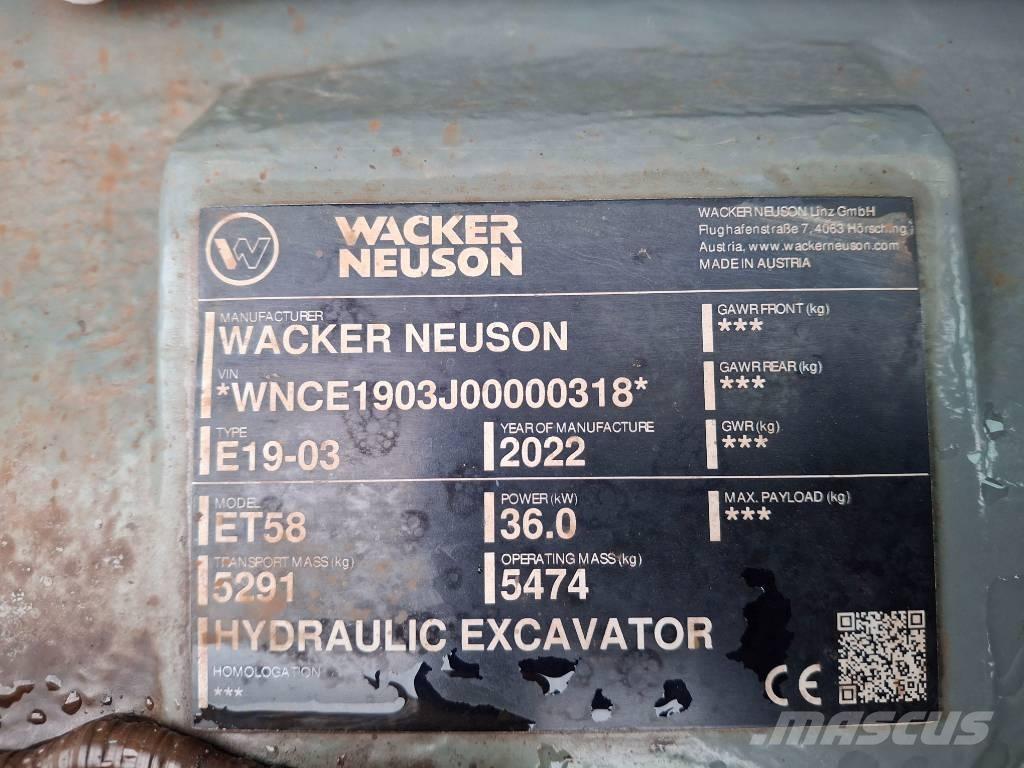 Wacker Neuson ET58 Bageri guseničari