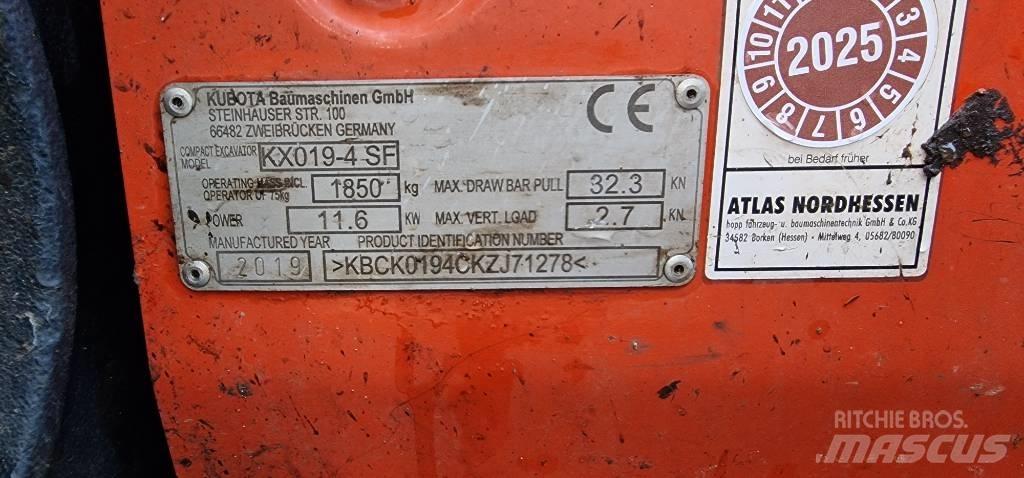 Kubota KX 019-4 Mini bageri < 7t