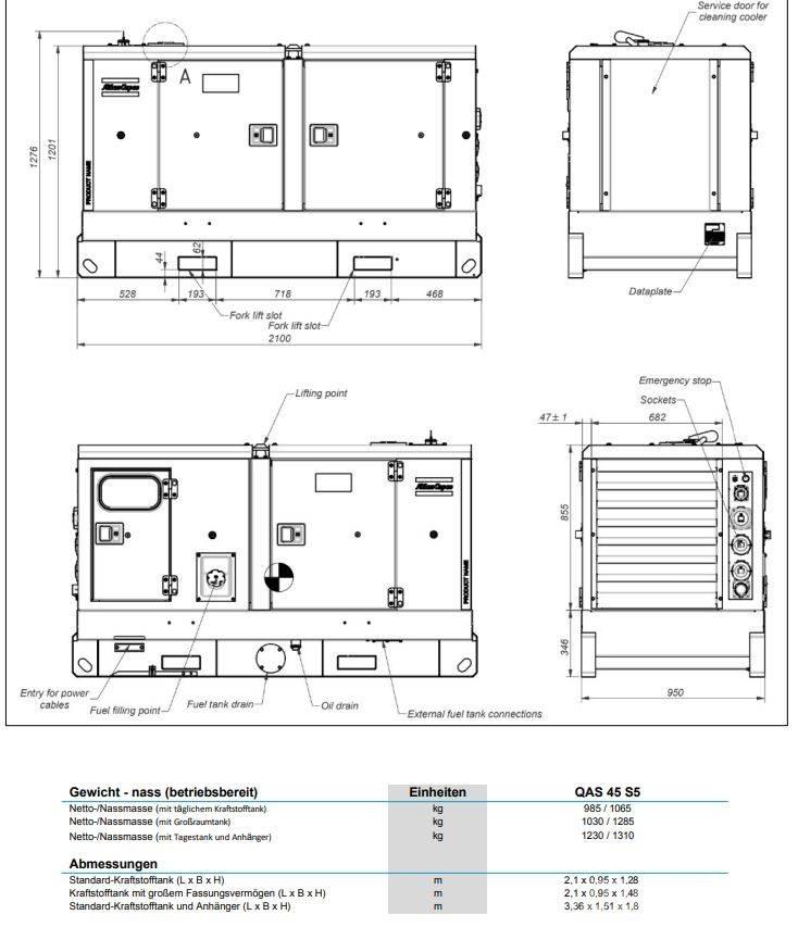 Atlas Copco QAS45 Dizel generatori