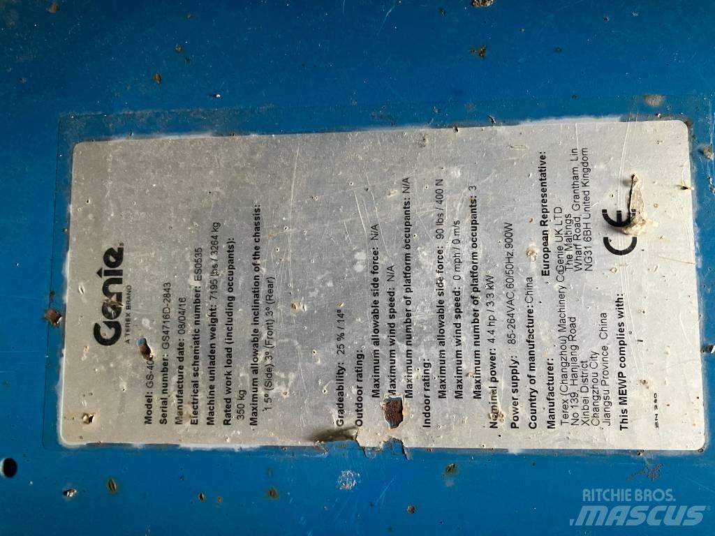 Genie GS 4047 Makazaste platforme