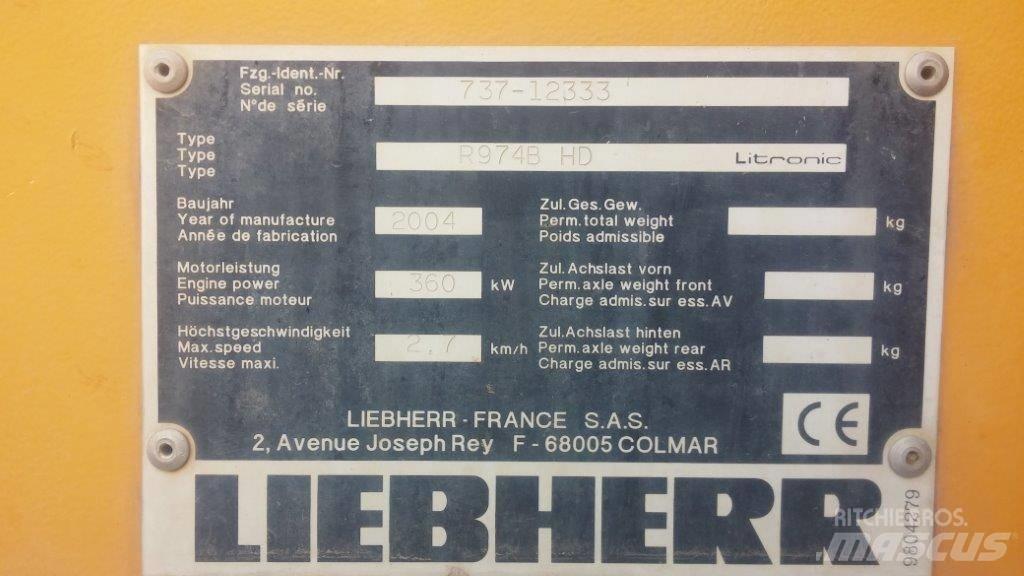 Liebherr R 974 B HD Bageri guseničari